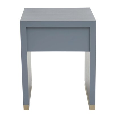 Ivyiamere One Drawer Grey Shagreen Effect Side Table