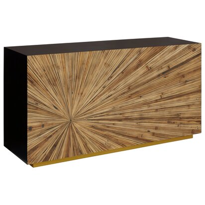 Theobury Ebony and Natural Bamboo Console Table