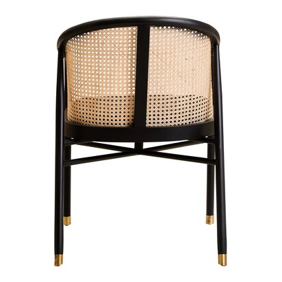 Wilerose Rattan Chair with Black Seat
