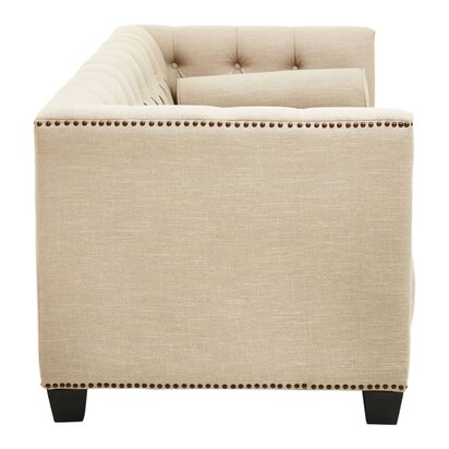 Julevale 3 Seat Stone Fabric Sofa