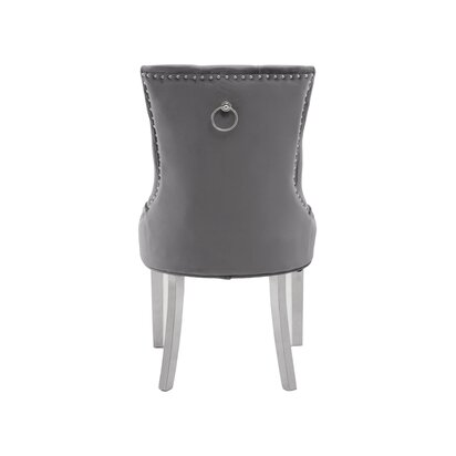 Dareybrok Grey Velvet Dining Chair