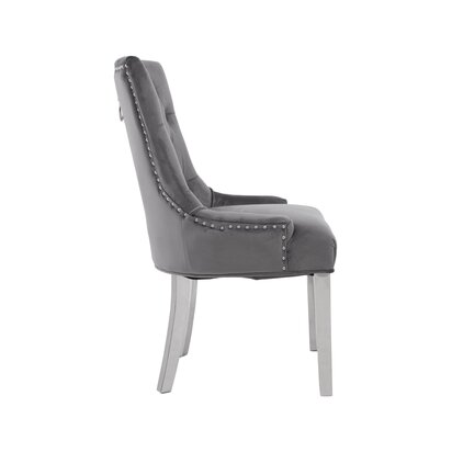 Dareybrok Grey Velvet Dining Chair
