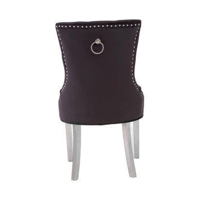 Dareybrok Black Velvet Dining Chair