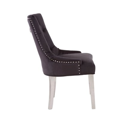 Dareybrok Black Velvet Dining Chair