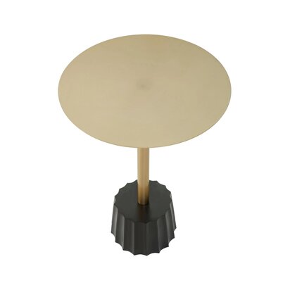 Unaercott Gold Side Table With Black Base