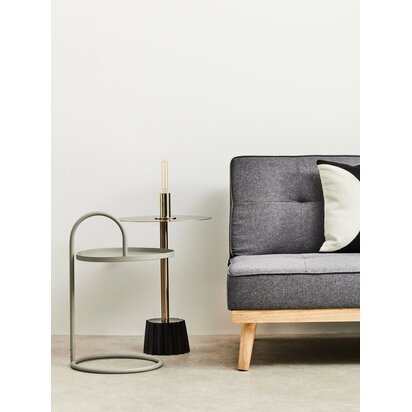 Unaercott Gold Side Table With Black Base