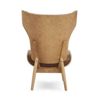 Penincombe Brown Leather Effect Chair With Winged Back
