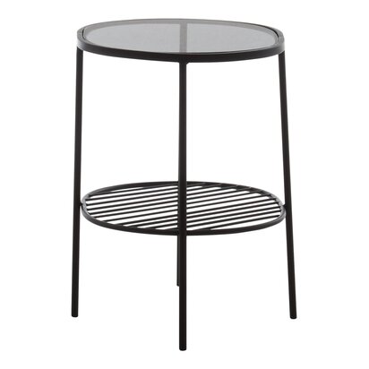 Glenoana Black Two Tier Side Table