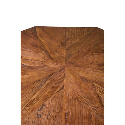 Cleimont Octagonal Wooden Coffee Table with Gold Frame