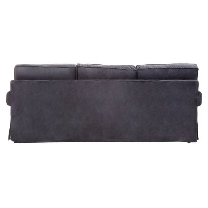 Renonelle Three Seat Black Velvet Sofa