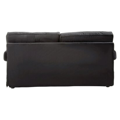 Renonelle Two Seat Black Velvet Sofa