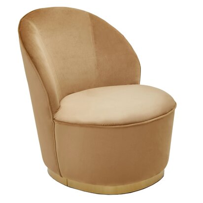 Floinridge Beige Velvet Gold Base Chair