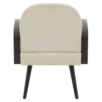 Theoindale Cream Velvet and Rattan Armchair