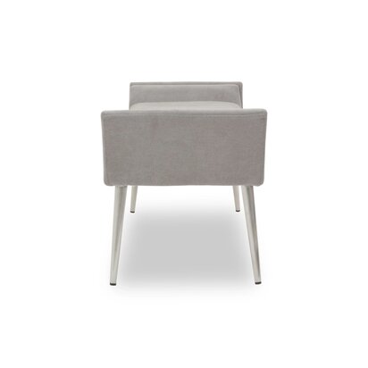 Soleria Grey Bench With Angular Base