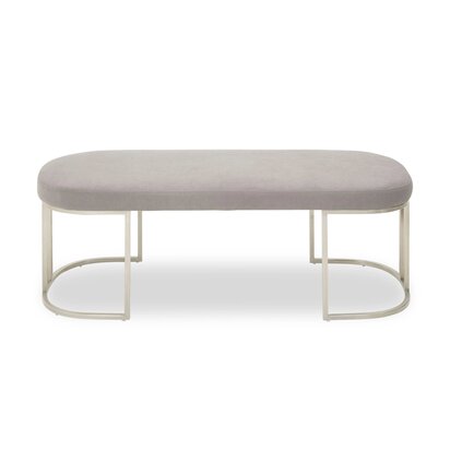 Soleria Grey Bench With Curved Base