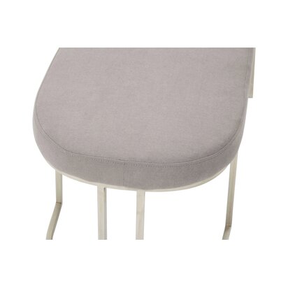 Soleria Grey Bench With Curved Base