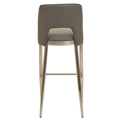Soleria Grey Leather Effect Bar Chair