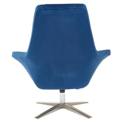 Bribury Navy Velvet Swivel Lounge Chair