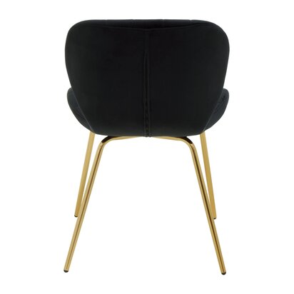 Solorcombe Black Velvet Dining Chair