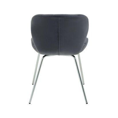 Solorcombe Grey Velvet Dining Chair