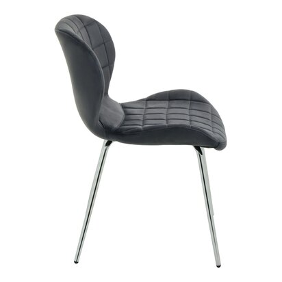 Solorcombe Grey Velvet Dining Chair