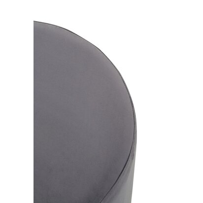 Keneybourne Grey And Gold Round Stool