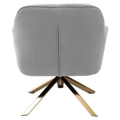 Melobury Grey Velvet Swivel Chair