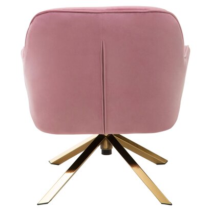 Melobury Pink Velvet Swivel Chair