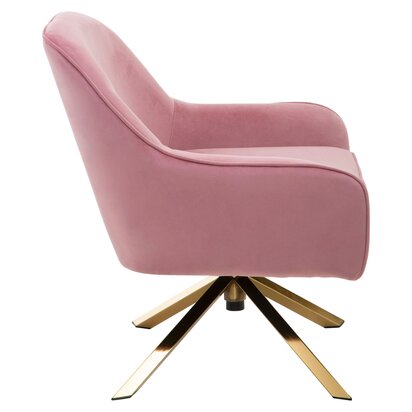 Melobury Pink Velvet Swivel Chair
