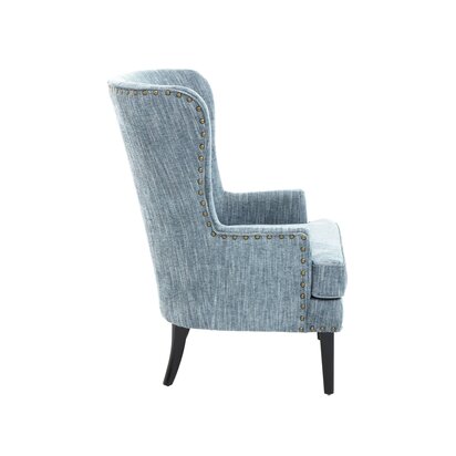Welham Blue Wingback Lounge Chair