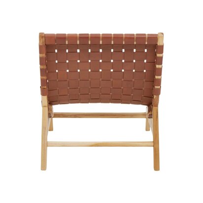 Piarbury Brown Woven Leather Chair