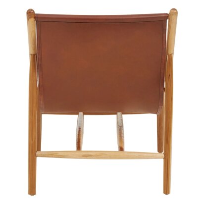 Piarbury Antique Dark Brown Leather Chair