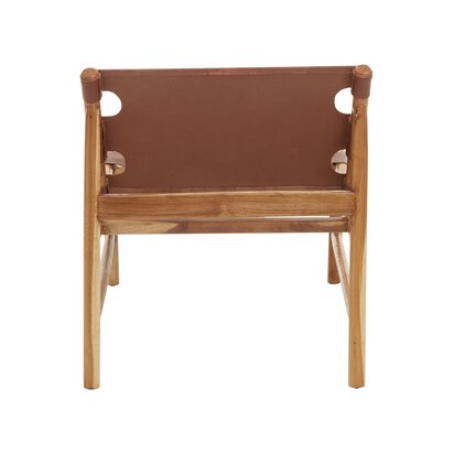 Piarbury Antique Brown Leather Sling Chair