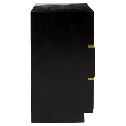 Sarter Black Mango Wood Chest of 4 Drawers