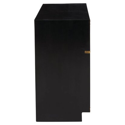 Sarter Two Drawer Black Mango Wood Console Table