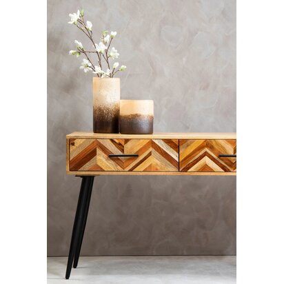 Priwick Two Drawer Mango Wood Console Table