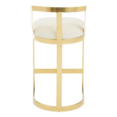 Talonton Ivory Velvet Bar Stool