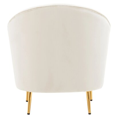 Keninwell Beige Velvet Armchair