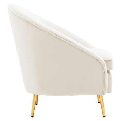 Keninwell Beige Velvet Armchair