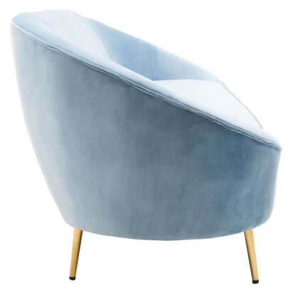 Yasmeen Aqua Blue Velvet 3 Seater Sofa