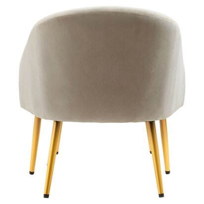 Yasmeen Mink Velvet Chair And Footstool