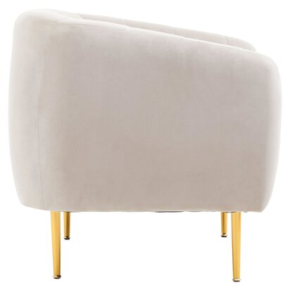 Yasmeen Silver Grey Velvet Armchair