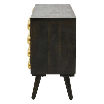 Arti Mango Wood and Brass Effect Media Unit