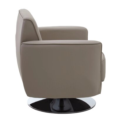 Briria Mink Leather Effect Swivel Chair