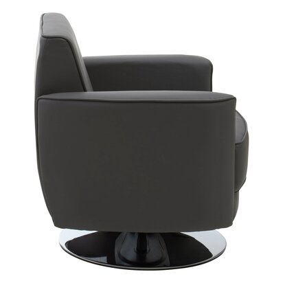 Briria Grey Leather Effect Swivel Chair