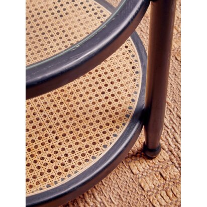 Cebu Rattan and Glass Side Table