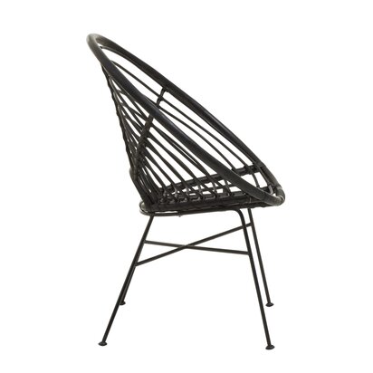 Marinbourne Black Rattan Round Chair