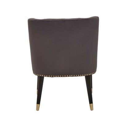Oakemere Grey Velvet Dining Chair With Black Legs
