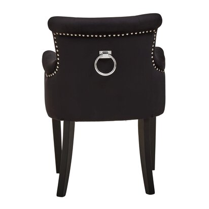 Oakemere Black Velvet Dining Chair With Ring Back