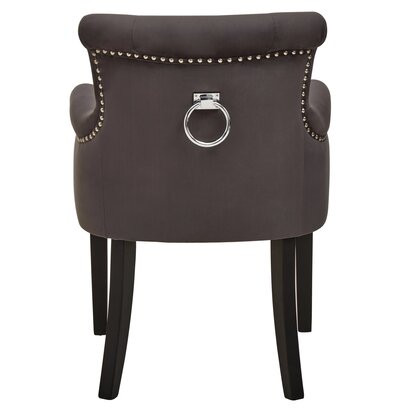 Oakemere Grey Velvet Dining Chair With Ring Back
